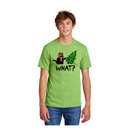 Naughty Kitty Christmas Tree Tee